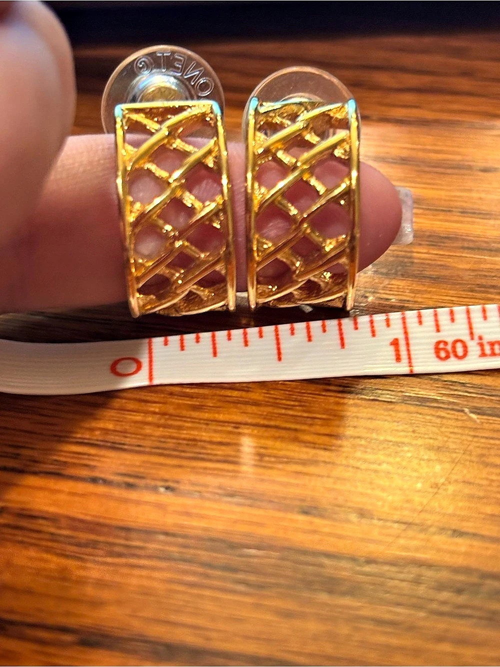 Monet Gold Geometric Hoop Earrings